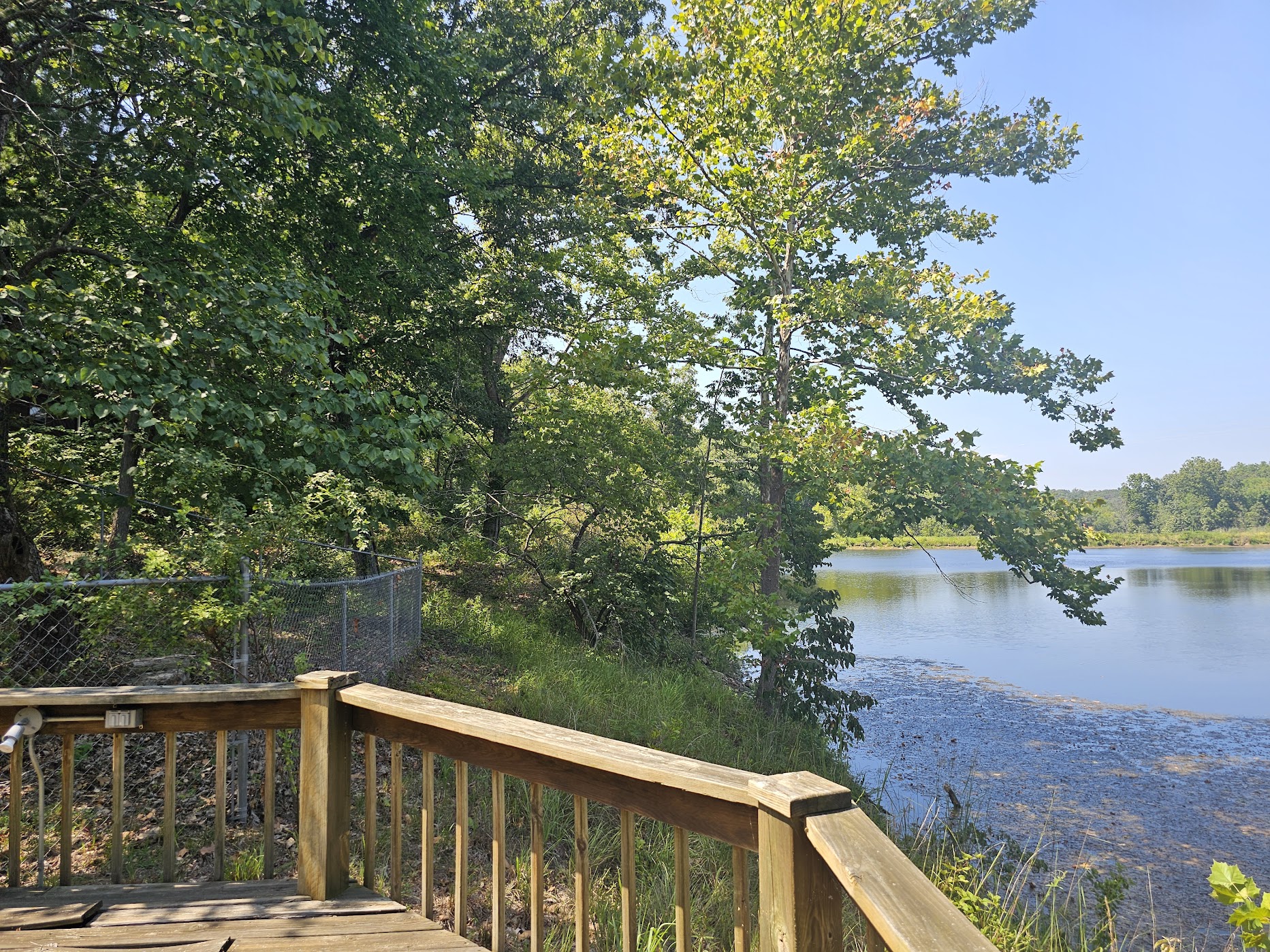Lakefront deck overlooking the pristine waters